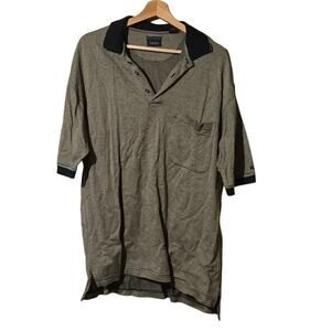 Izod Medium Black/Silver 100% Cotton Double Mercerized Polo Shirt [0045]
